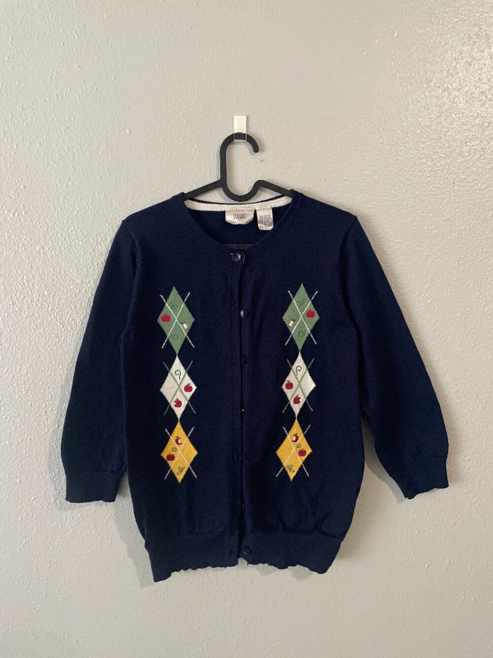 BAXTER WELLS Womens Navy Blue Large Button up Cardigan